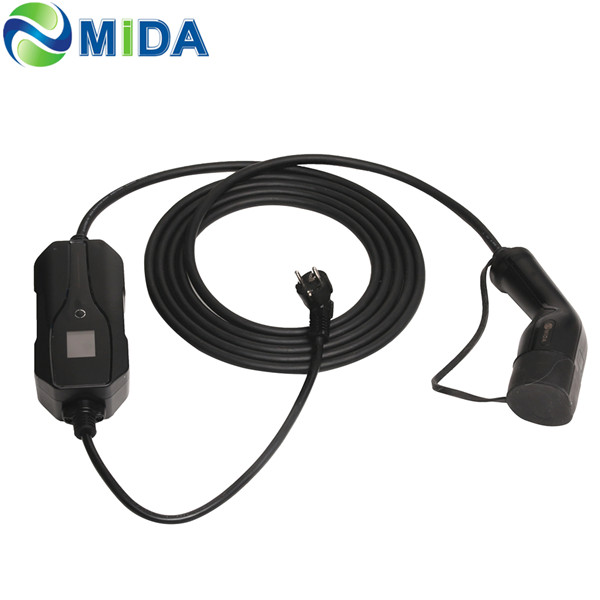 MIDA EV Power 8A 10A 16A Type 2 EV Charger Box EU Schuko Plug Electric ...